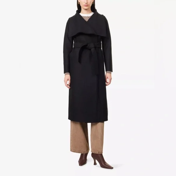 New HARRIS WHARF LONDON Volcano Long Pressed Wool Coat Size 42 IT - Picture 3 of 14